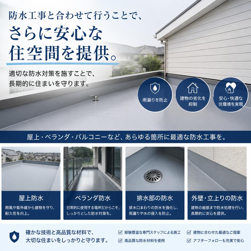防水工事でさらなる安心を