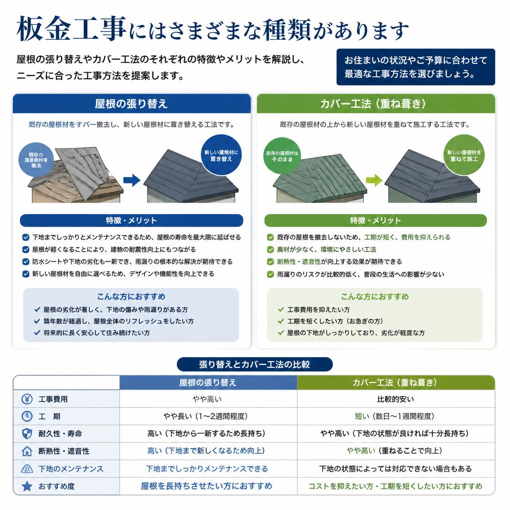 2. 板金工事の種類と特徴