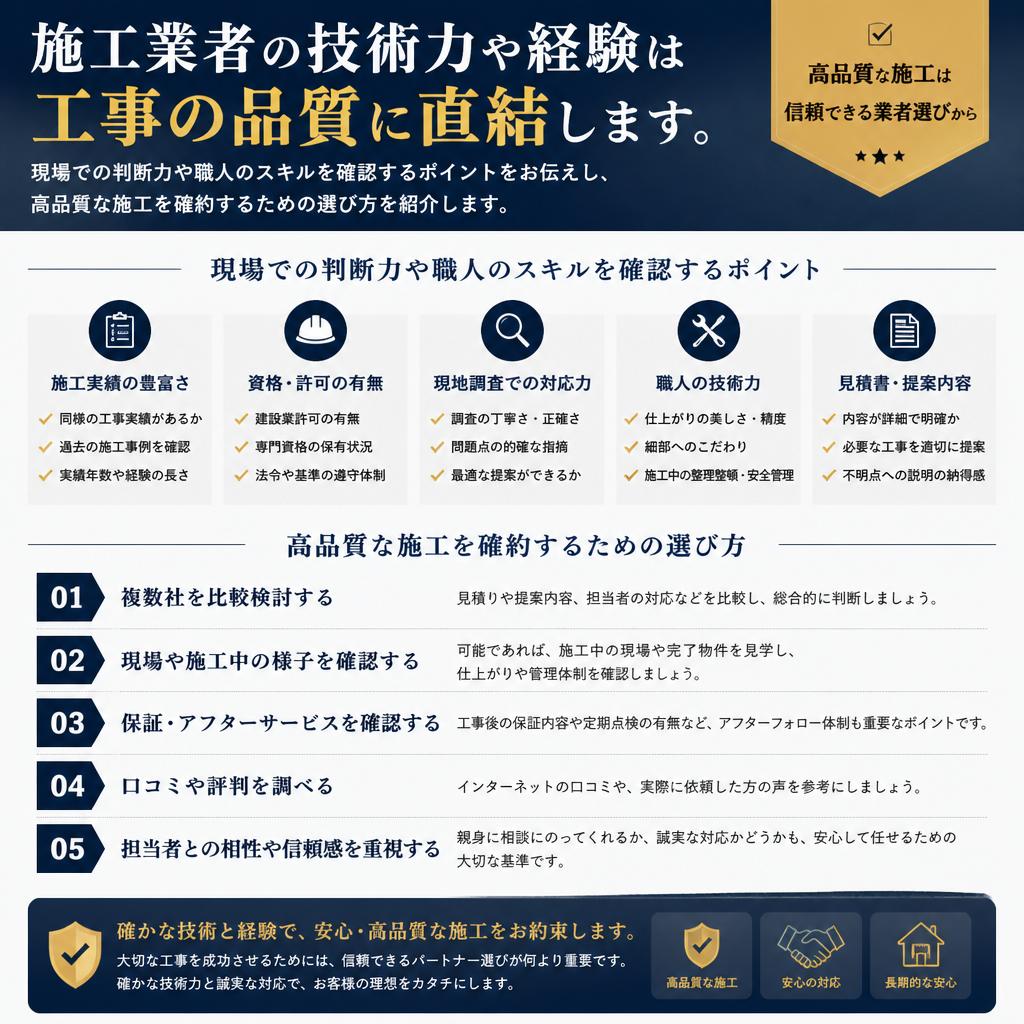 3. 技術力と経験の重要性