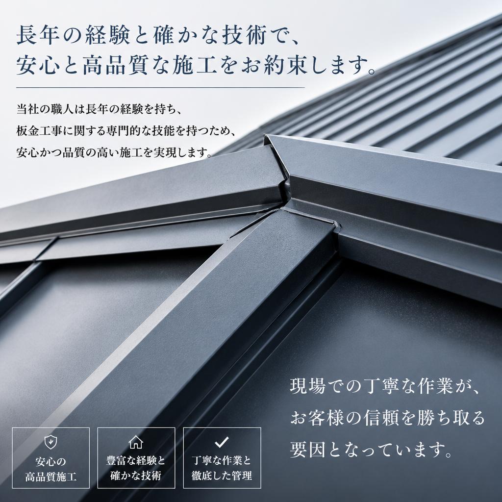 経験豊富な職人による高品質な施工