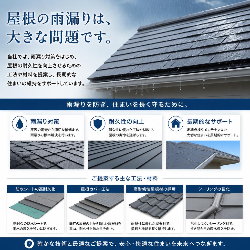 雨漏り対策・耐久性向上の取り組み