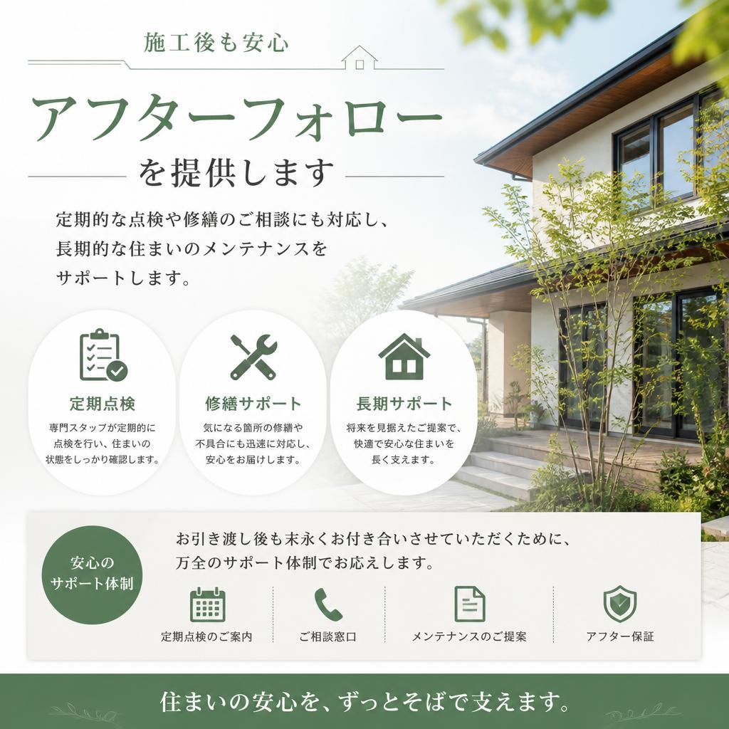 4. 施工後のアフターフォロー