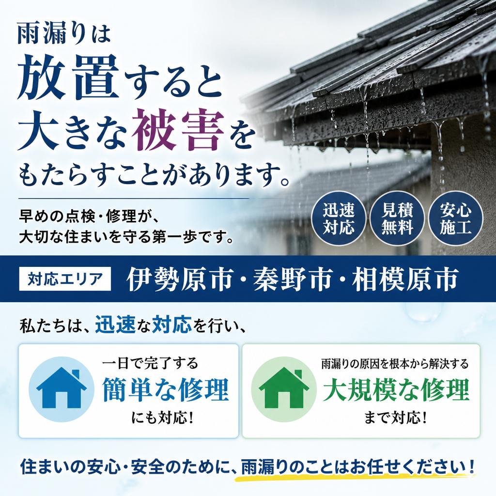 迅速な雨漏り修理