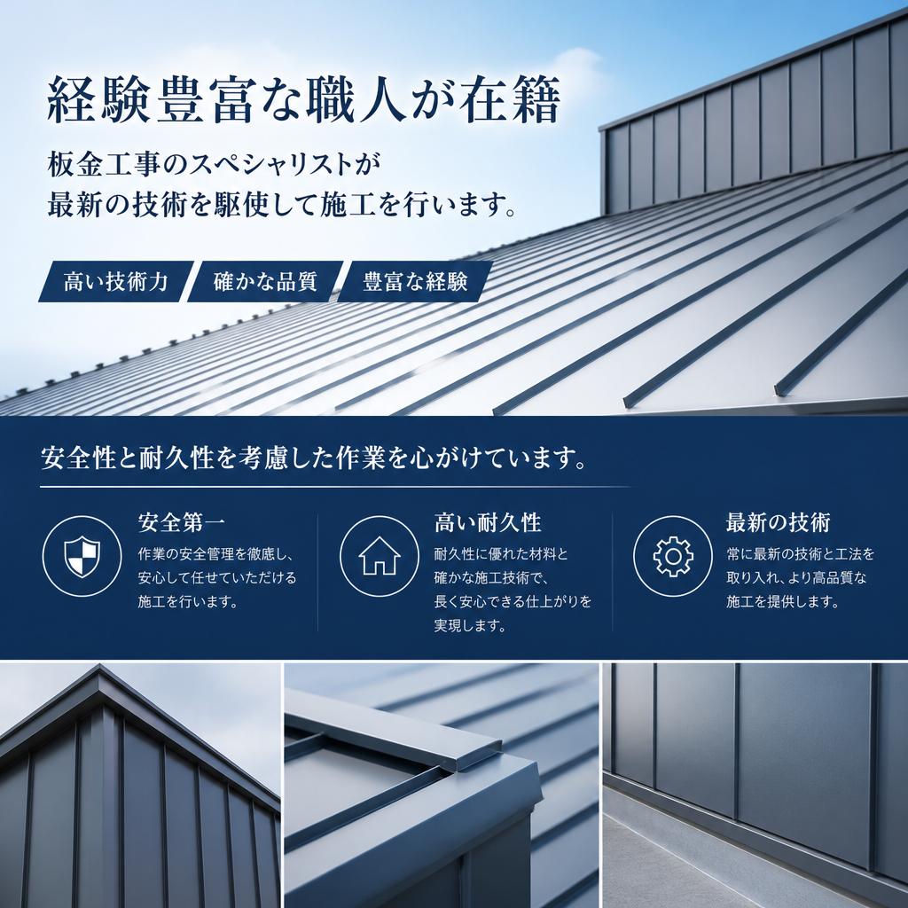 専門的な知識を持つ職人たちによる施工